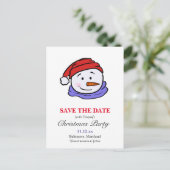 カウトおもしろい雪だるまスケッチ |クリスマスパーティー ポストカード (スタンド正面)