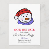 カウトおもしろい雪だるまスケッチ |クリスマスパーティー ポストカード (正面)
