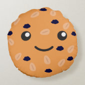 カウトかわいいオートミールレーズンクッキー ラウンドクッション (裏面)