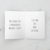 カウトかわいいズドーナツマザーズデイ引用文白黒 シーズンカード (内部)