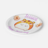 カウトかわいいハムスターカスタム ペーパープレート (アングル)