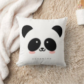 カウトかわいいパンダ|名前の追加 クッション (ブランケット)