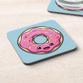 カウトかわいいピンクドーナツ コースター (左側)