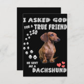 カウトなダクシュント·ドキシー·ガール贈り物ダクシュント·ママ サンキューカード (正面/裏面)