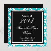 カウトな卒エレガント業届/招待状 招待状 (正面/裏面)