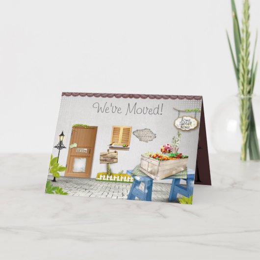 カウトな新しいホーム引っ越しました新しいアドレスカード 案内状 (正面)