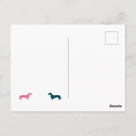 カウトアニーエイジウォーターカラーバルーンダックシュンド誕生日 ポストカード (裏面)