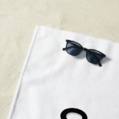 カウトアラクパーソナライズされたーン顔 ビーチタオル (インサイチュ)