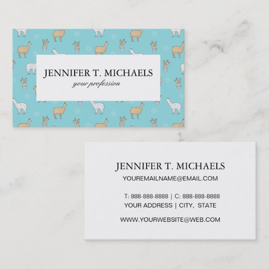 カウトアルパカラマサボテン 名刺 (正面/裏面)