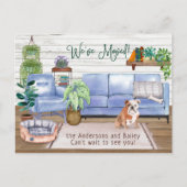 カウトイングリッシュブルドッグコージーニューホームムーブ          案内ポストカード (正面)