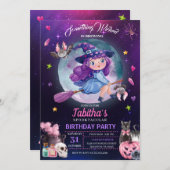 カウトウィッチハロウィン子供の誕生日パーティー 招待状 (正面/裏面)
