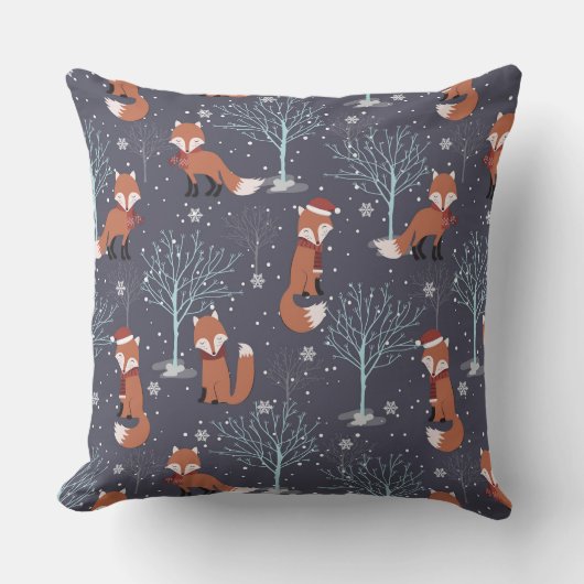 カウトウィンターキツネ クッション (正面)