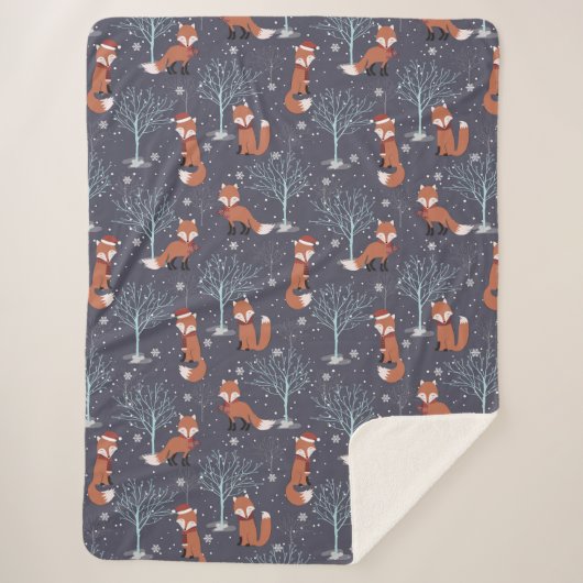 カウトウィンターキツネ シェルパブランケット (正面)