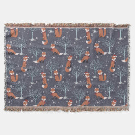 カウトウィンターキツネ スローブランケット