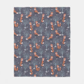 カウトウィンターキツネ フリースブランケット (正面)