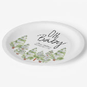 カウトウィンターフォレストベイビーシャワー紙プレート ペーパープレート (アングル)