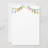 カウトウォーターカラーラマおもしろい第1誕生日招待状 招待状 (裏面)