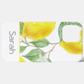 カウトウォーターカ葉ラーレモンモノグラムの Case-Mate iPhoneケース (裏面 (横))