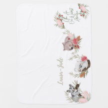 カウトオーパーソナライズされたストラリア先住民ベビーブランケット