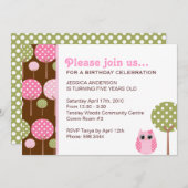 カウトオールズガールズバースデーパーティー招待状 招待状 (正面/裏面)