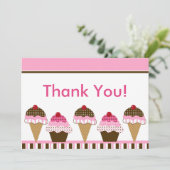 カウトカップケーキ&アイスクリームサンキューカード サンキューカード (スタンド正面)