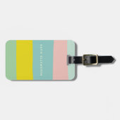 カウトカラーブロックストライプズインミンティパステルズ ラゲッジタグ (正面横)