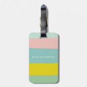 カウトカラーブロックストライプズインミンティパステルズ ラゲッジタグ (裏面縦)