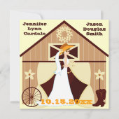 カウトカントリーウエスタンカウボーイ結婚式招待状 招待状 (正面)