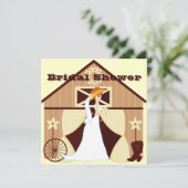 カウトカントリーウエスタン女性のカーボーイブライダルシャワー招待状 招待状 (スタンド正面)