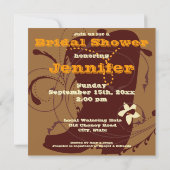 カウトカントリーウエスタン女性のカーボーイブライダルシャワー招待状 招待状 (裏面)