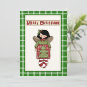 カウトカントリーキッシュクリスマスエンジェルパーティー招待状 招待状 (スタンド正面)