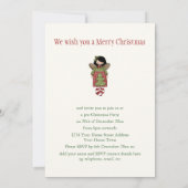 カウトカントリーキッシュクリスマスエンジェルパーティー招待状 招待状 (裏面)