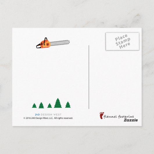 カウトカントリープレイドブライトオレンジひげキャラクター ポストカード (裏面)