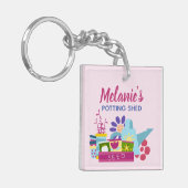 カウトガーデパーソナライズされたニング小屋鍵 キーホルダー (正面左)