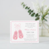 カウトガールシューズバレリーナベビーシャワー招待状 招待状 (スタンド正面)