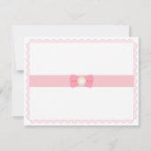 カウトガールシューズバレリーナベビーシャワー招待状 招待状 (裏面)