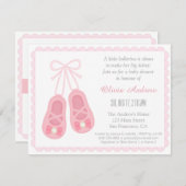 カウトガールシューズバレリーナベビーシャワー招待状 招待状 (正面/裏面)