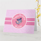 カウトガールパーソナライズされたズ航海のハッピーバースデー カード (黄色い花)