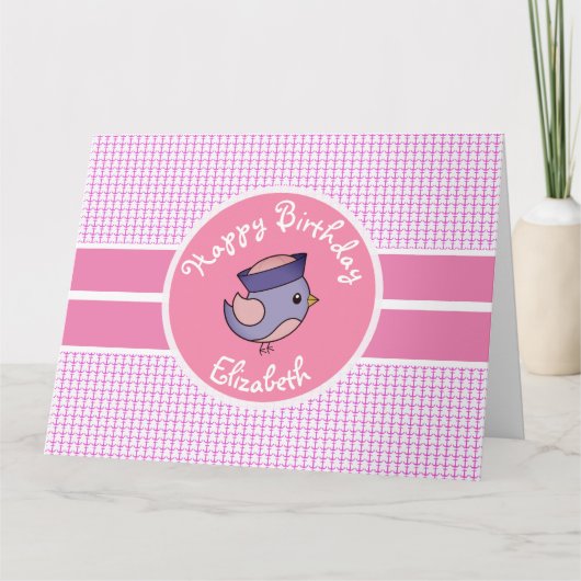 カウトガールパーソナライズされたズ航海のハッピーバースデー カード (正面)