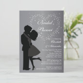 カウトキスをするルカップルインラブブライダルシャワー 招待状 (スタンド正面)