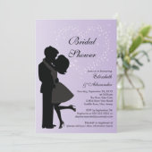 カウトキスをするルカップルインラブブライダルシャワー 招待状 (スタンド正面)