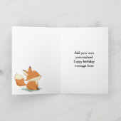 カウトキツネとバルーンハッピーバースデー カード (内部)