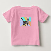 カウトキャットファースト誕生日パステルキャッツベビーキッテン ベビーTシャツ (裏面)