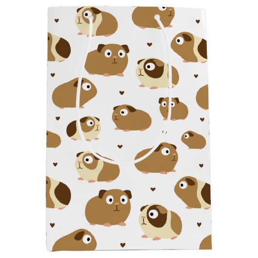 カウトギニアピッグスメディア抱き枕 ミディアムペーパーバッグ (正面)