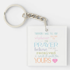 カウトクリスチャンバイブル詩祈りの言葉信仰NIVパステル キーホルダー