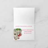 カウトクリスマスエレファントホリデーカード シーズンカード (内部)