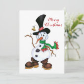 カウトクリスマス雪だるま シーズンカード (スタンド正面)