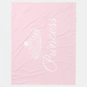 カウトグラマーピンクガーリープリンセスティアラ フリースブランケット (正面)