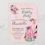 カウトグリッターフェアリーズフェアリーガーデンパーティー 招待状 (正面/裏面)