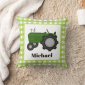 カウトグリーンカントリーファームトラクタの追加名 クッション (ブランケット)